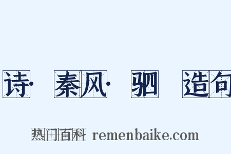 诗·秦风·驷驖造句是什么意思的图片